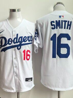 Will Smith Dodgers #16 White MLB Baseball Jersey